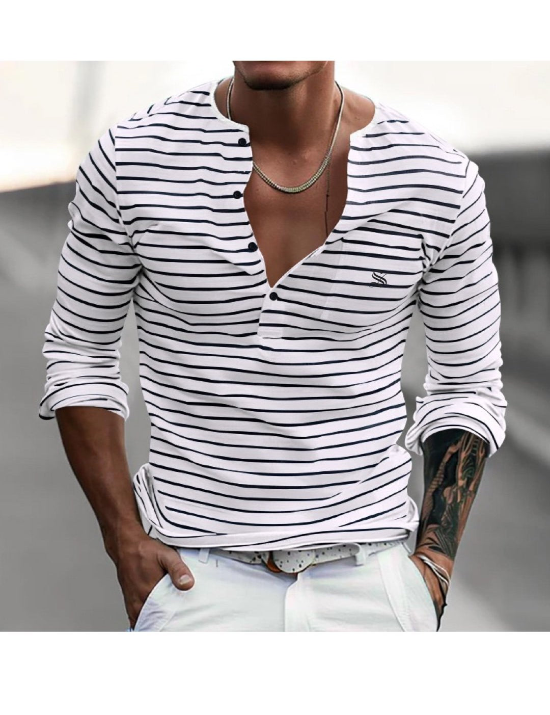 BlackList 97 - V - Neck T - Shirt for Men - Sarman Fashion - Wholesale Clothing Fashion Brand for Men from Canada