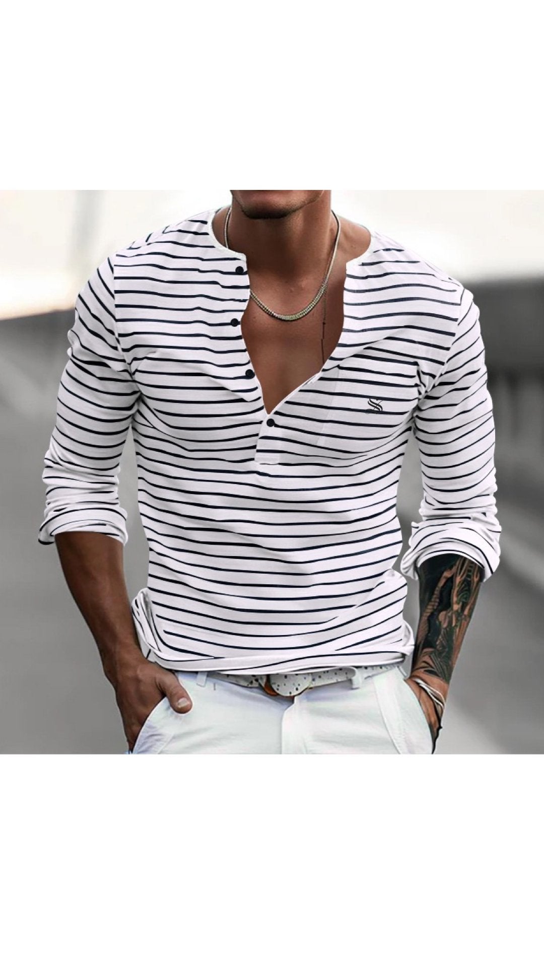 BlackList 97 - V - Neck T - Shirt for Men - Sarman Fashion - Wholesale Clothing Fashion Brand for Men from Canada