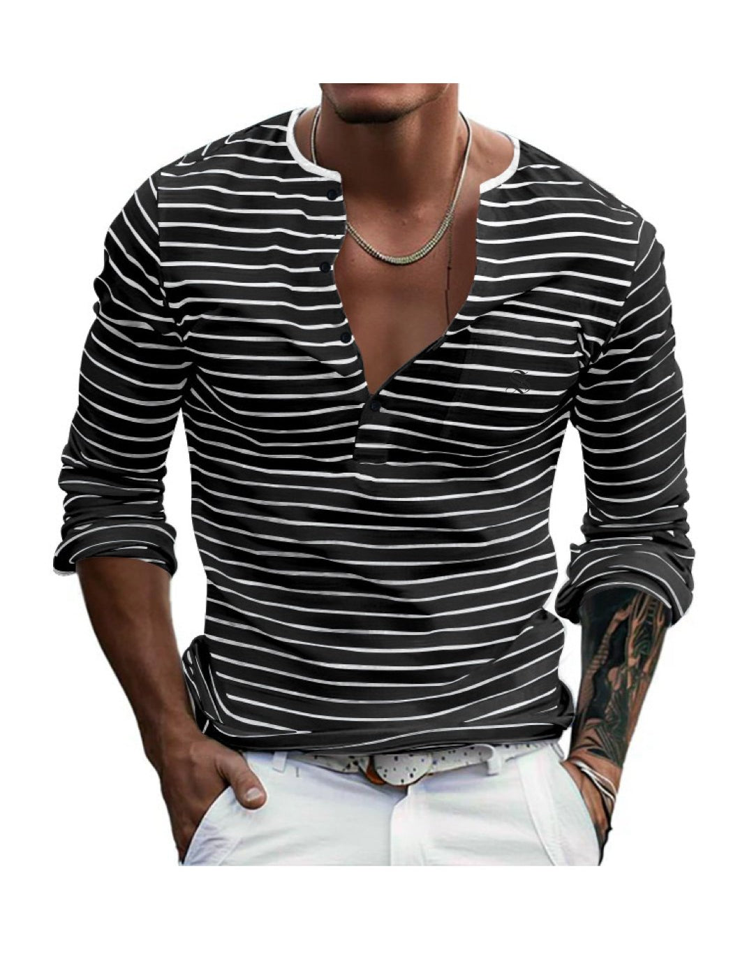 BlackList 97 - V - Neck T - Shirt for Men - Sarman Fashion - Wholesale Clothing Fashion Brand for Men from Canada