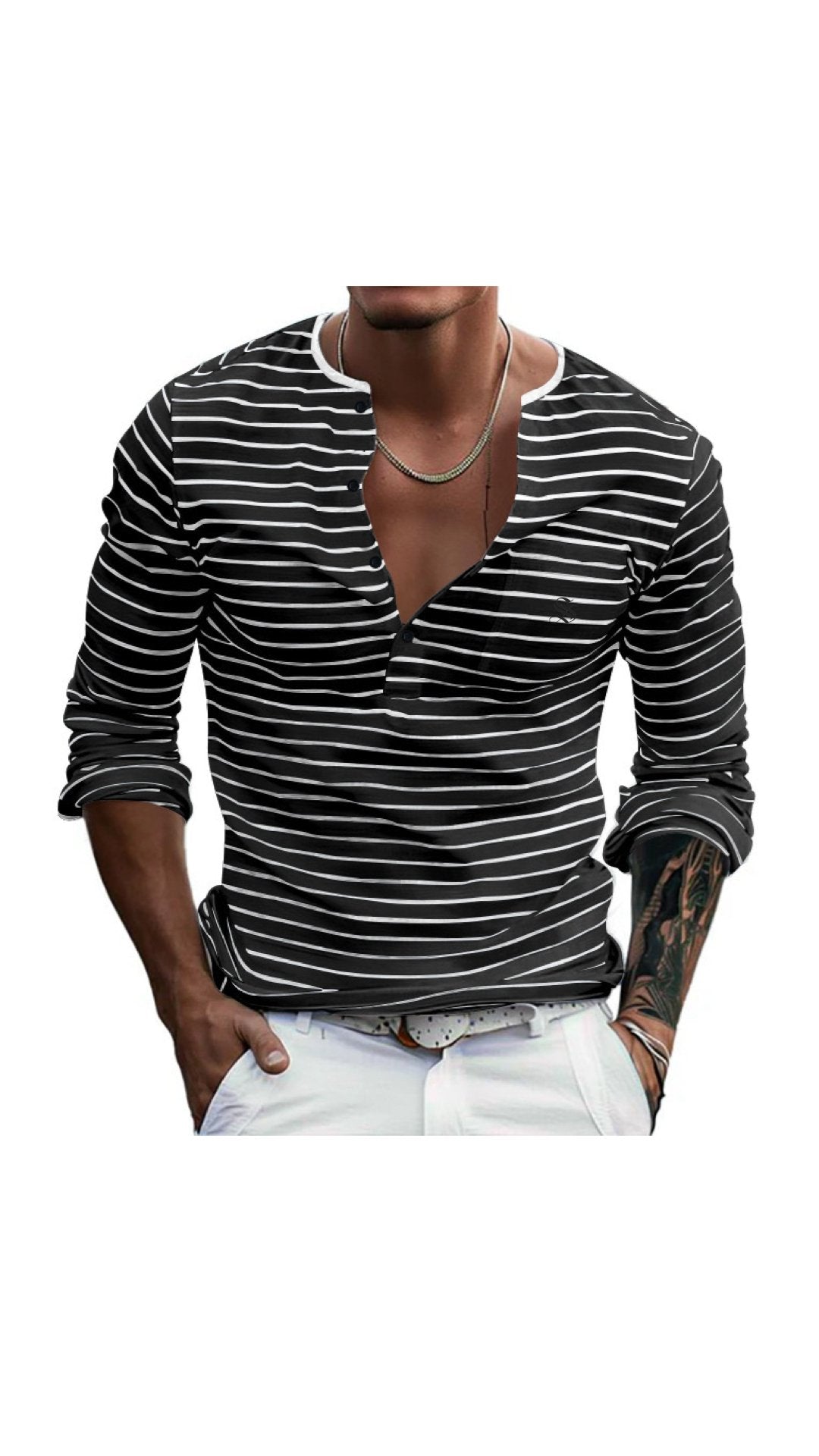 BlackList 97 - V - Neck T - Shirt for Men - Sarman Fashion - Wholesale Clothing Fashion Brand for Men from Canada