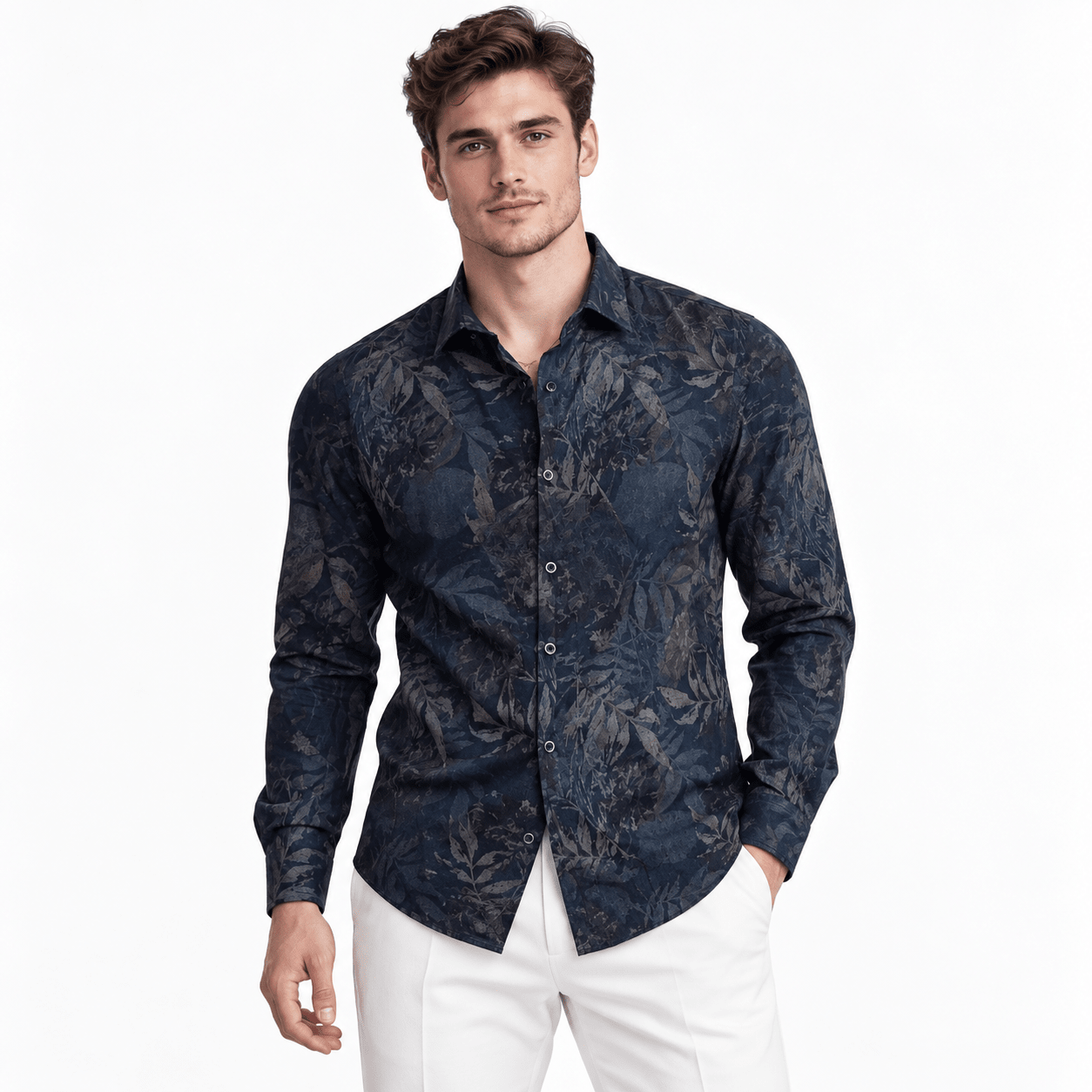 Blackour 2 - Black Shirt for Men - Sarman Fashion - Wholesale Clothing Fashion Brand for Men from Canada