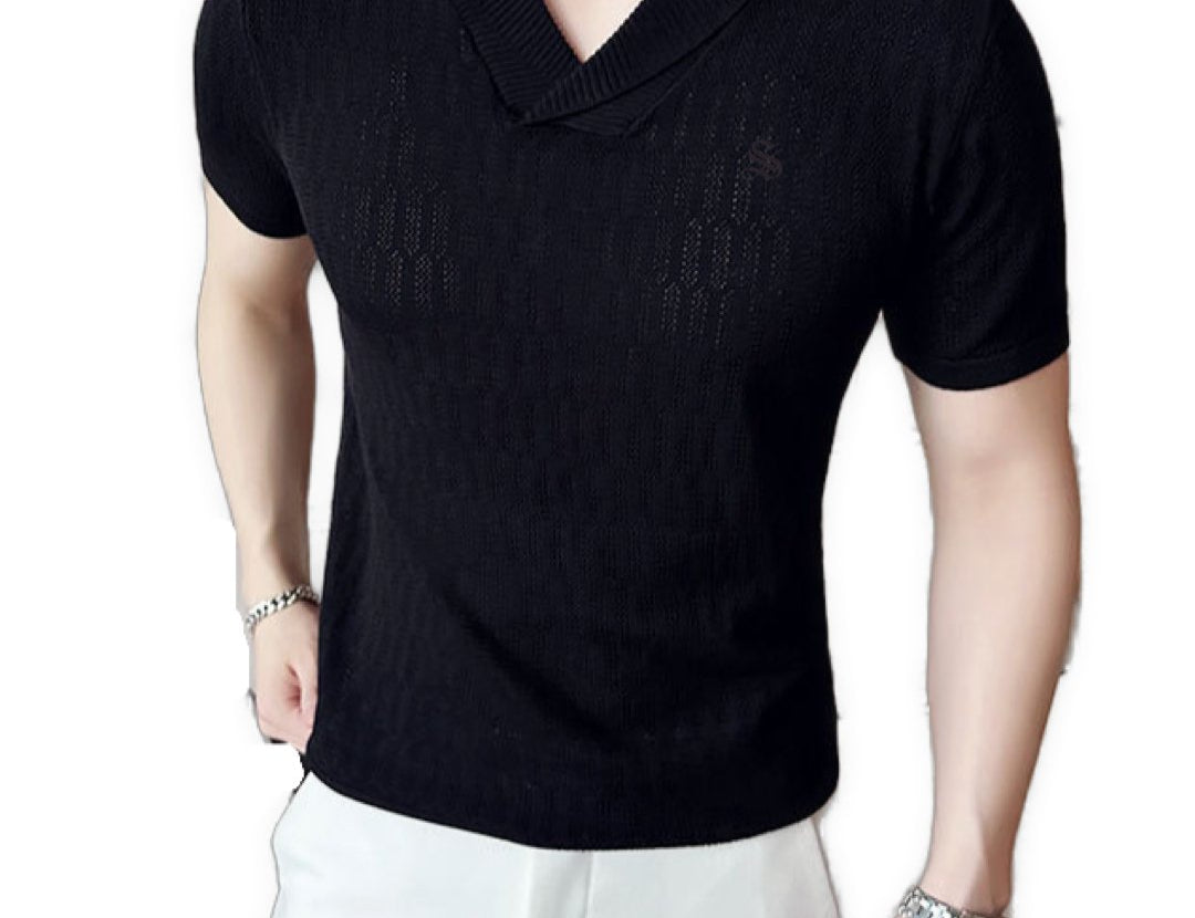 Blockula - V-Neck T-Shirt for Men - Sarman Fashion - Wholesale Clothing Fashion Brand for Men from Canada
