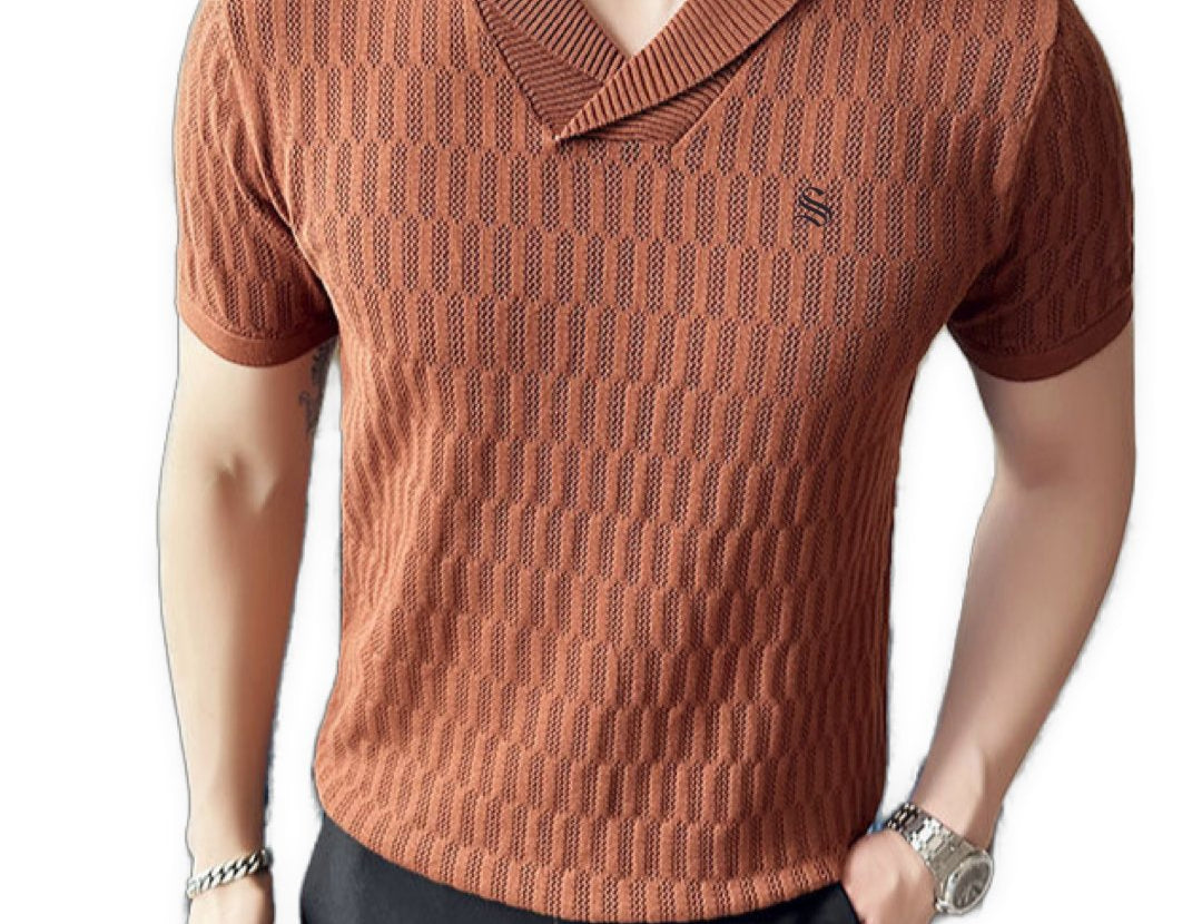 Blockula - V-Neck T-Shirt for Men - Sarman Fashion - Wholesale Clothing Fashion Brand for Men from Canada