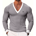 Blumio 21 - V - Neck Long Sleeve Shirt for Men - Sarman Fashion - Wholesale Clothing Fashion Brand for Men from Canada