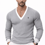 Blumio 21 - V - Neck Long Sleeve Shirt for Men - Sarman Fashion - Wholesale Clothing Fashion Brand for Men from Canada