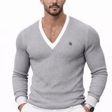 Blumio 21 - V - Neck Long Sleeve Shirt for Men - Sarman Fashion - Wholesale Clothing Fashion Brand for Men from Canada