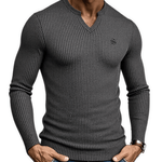 Blumio 25 - V - Neck Long Sleeve Shirt for Men - Sarman Fashion - Wholesale Clothing Fashion Brand for Men from Canada
