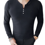 Blumio 28 - V - Neck Long Sleeve Shirt for Men - Sarman Fashion - Wholesale Clothing Fashion Brand for Men from Canada