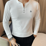 Blumio 28 - V - Neck Long Sleeve Shirt for Men - Sarman Fashion - Wholesale Clothing Fashion Brand for Men from Canada