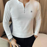 Blumio 28 - V - Neck Long Sleeve Shirt for Men - Sarman Fashion - Wholesale Clothing Fashion Brand for Men from Canada