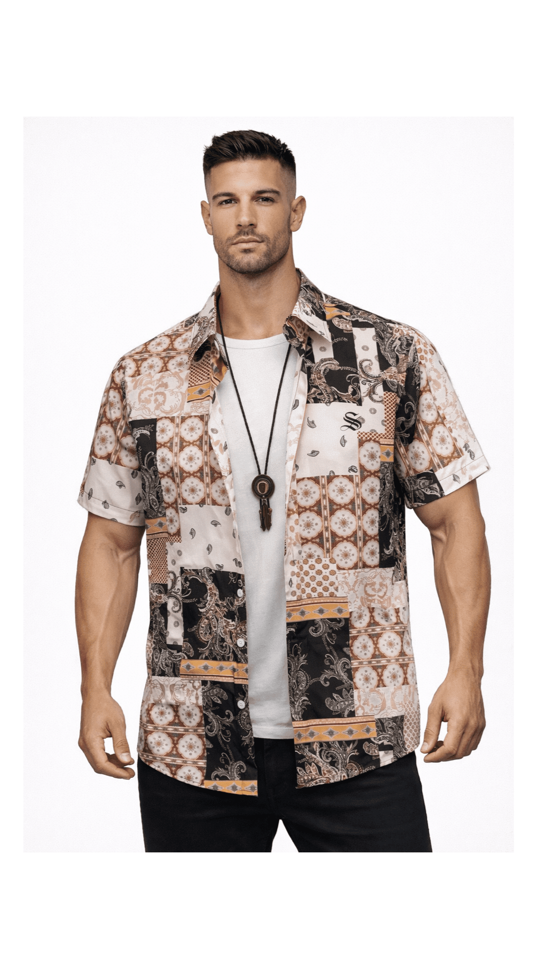 BOOH - Short Sleeves Shirt for Men - Sarman Fashion - Wholesale Clothing Fashion Brand for Men from Canada