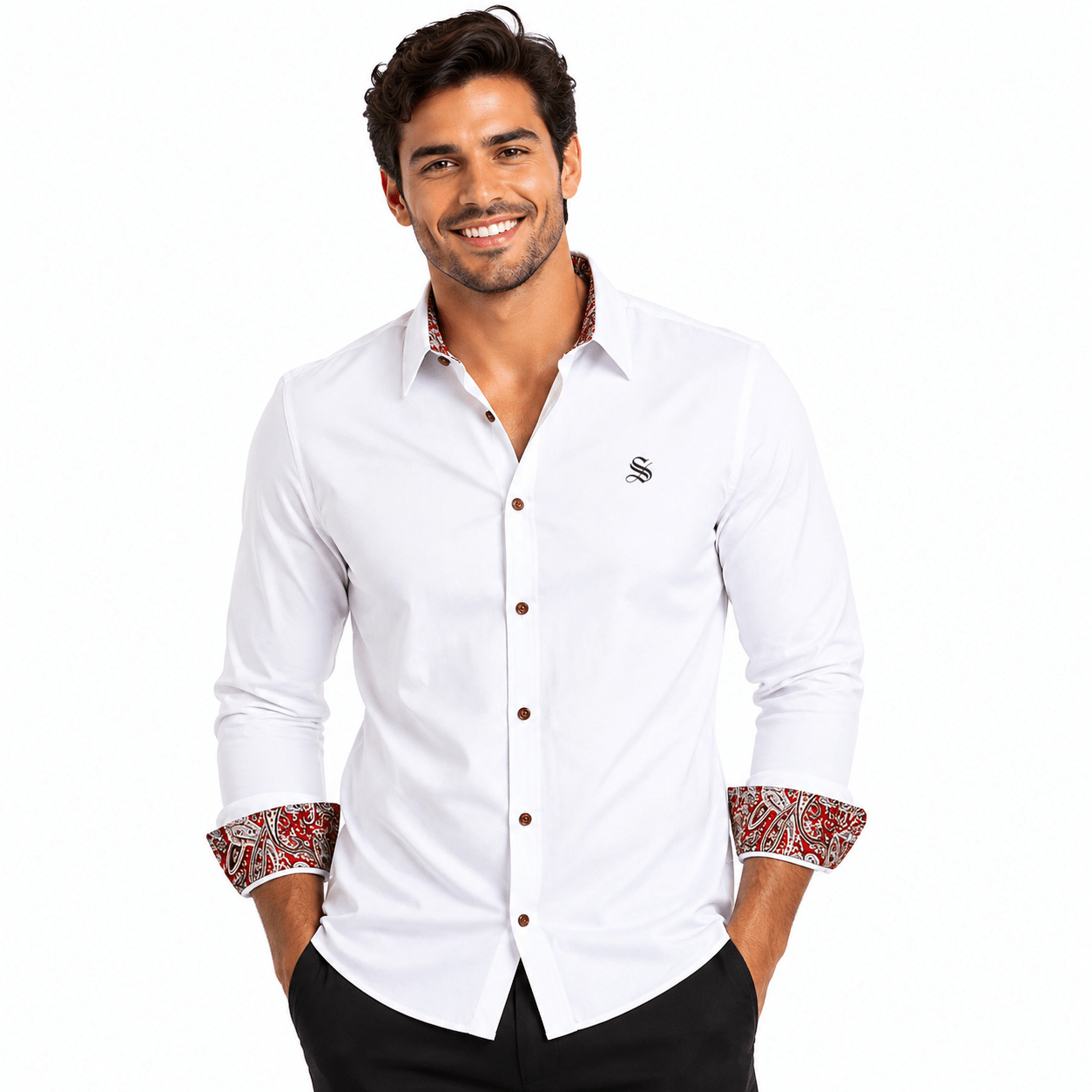 Budura - Long Sleeves Shirt for Men - Sarman Fashion - Wholesale Clothing Fashion Brand for Men from Canada
