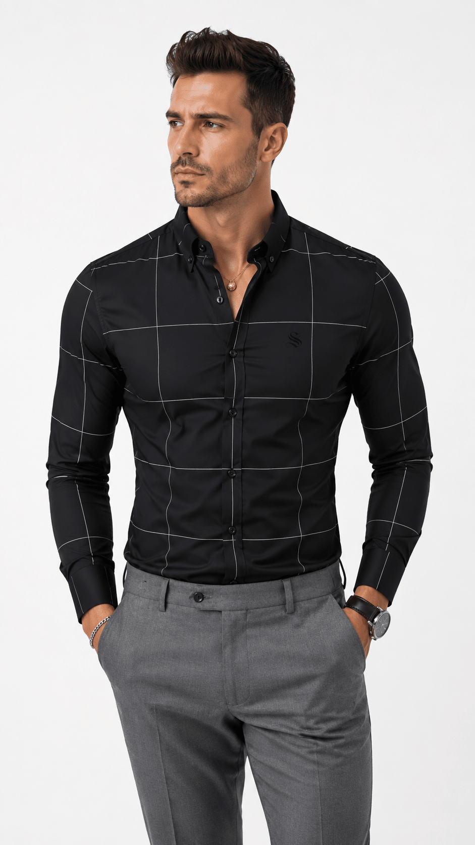 Bulua 2 - Long Sleeves Shirt for Men - Sarman Fashion - Wholesale Clothing Fashion Brand for Men from Canada