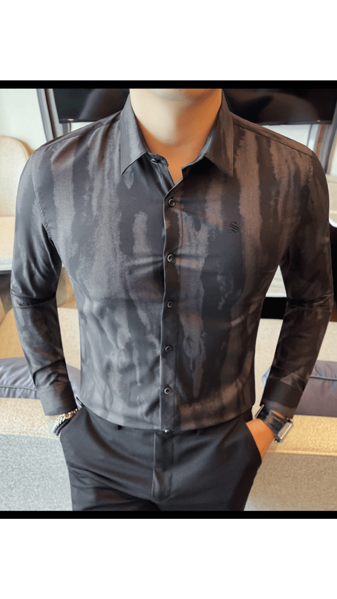 Bulua 3 - Long Sleeves Shirt for Men - Sarman Fashion - Wholesale Clothing Fashion Brand for Men from Canada