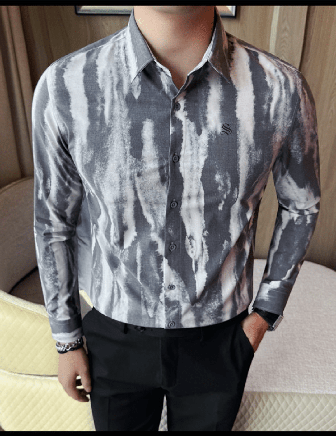 Bulua 3 - Long Sleeves Shirt for Men - Sarman Fashion - Wholesale Clothing Fashion Brand for Men from Canada