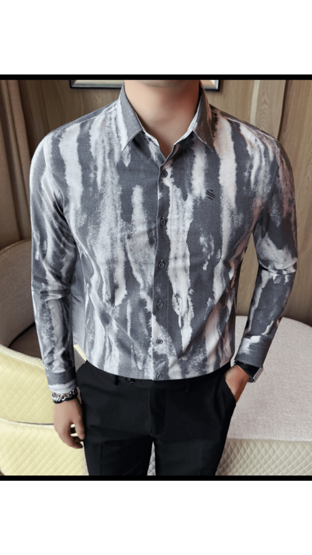 Bulua 3 - Long Sleeves Shirt for Men - Sarman Fashion - Wholesale Clothing Fashion Brand for Men from Canada