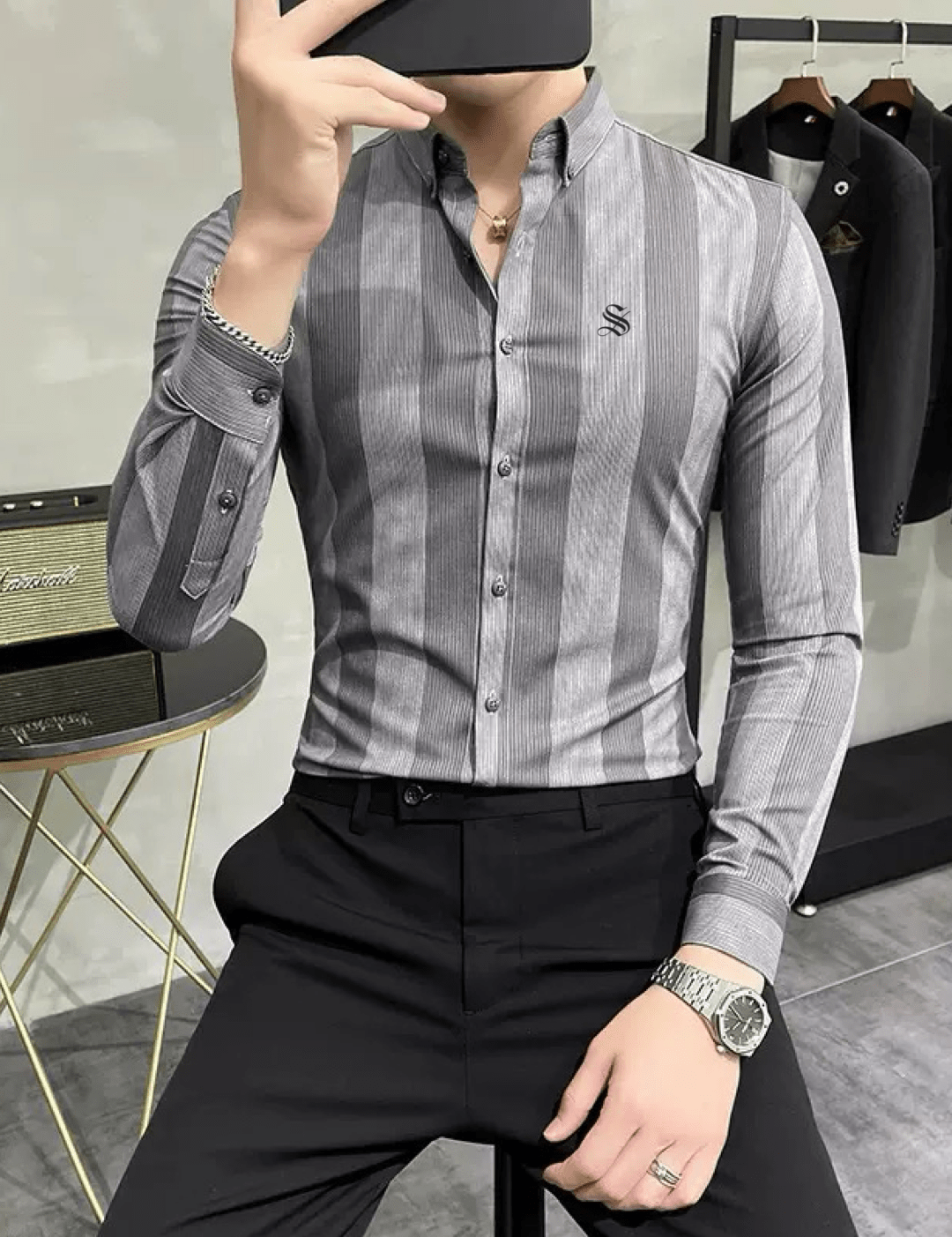 Bulua - Long Sleeves Shirt for Men - Sarman Fashion - Wholesale Clothing Fashion Brand for Men from Canada