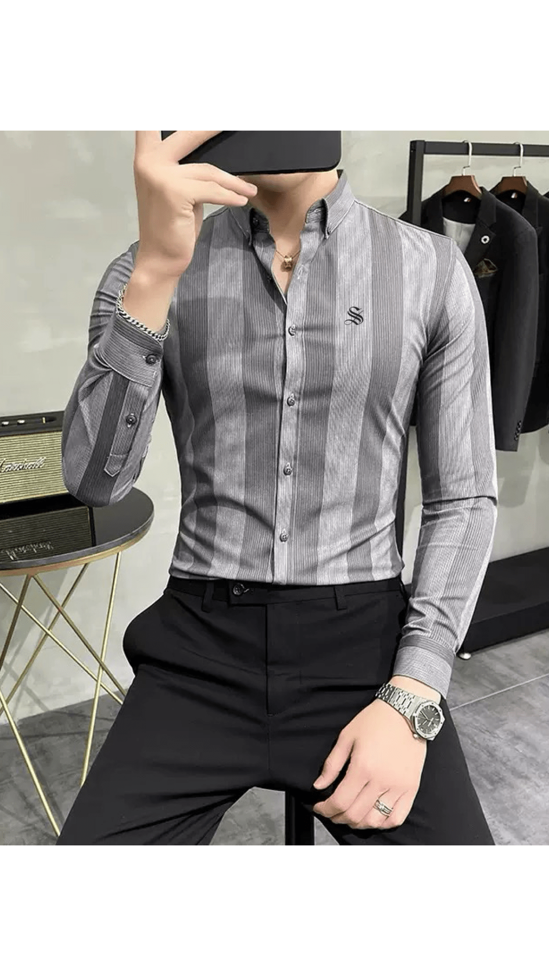 Bulua - Long Sleeves Shirt for Men - Sarman Fashion - Wholesale Clothing Fashion Brand for Men from Canada