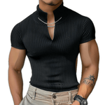 BVKF - High Neck T-shirt for Men - Sarman Fashion - Wholesale Clothing Fashion Brand for Men from Canada