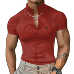 BVKF - High Neck T-shirt for Men - Sarman Fashion - Wholesale Clothing Fashion Brand for Men from Canada