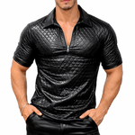 Calpurnius - Black Polo for Men - Sarman Fashion - Wholesale Clothing Fashion Brand for Men from Canada