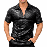 Calpurnius - Black Polo for Men - Sarman Fashion - Wholesale Clothing Fashion Brand for Men from Canada