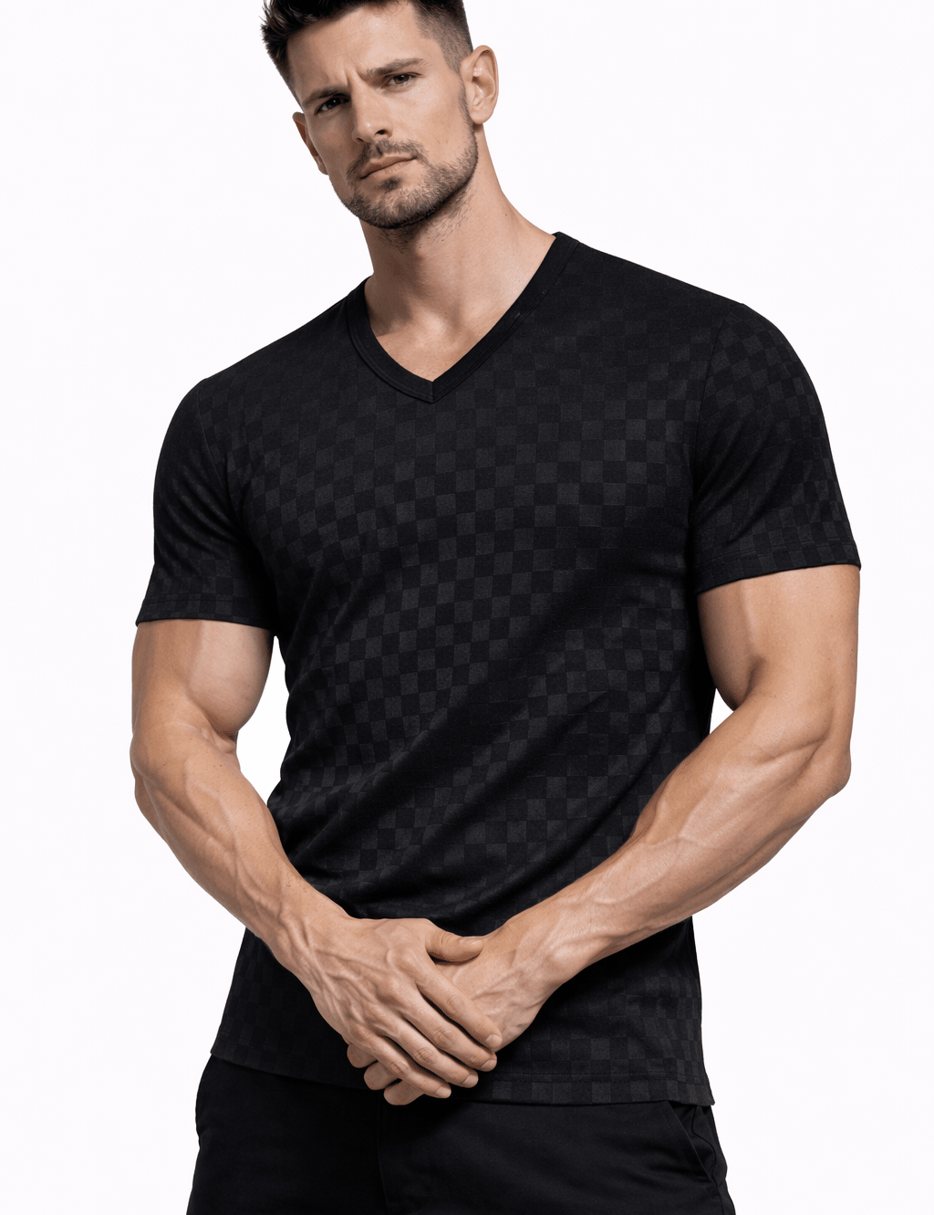 Camin - V - Neck T-Shirt for Men - Sarman Fashion - Wholesale Clothing Fashion Brand for Men from Canada