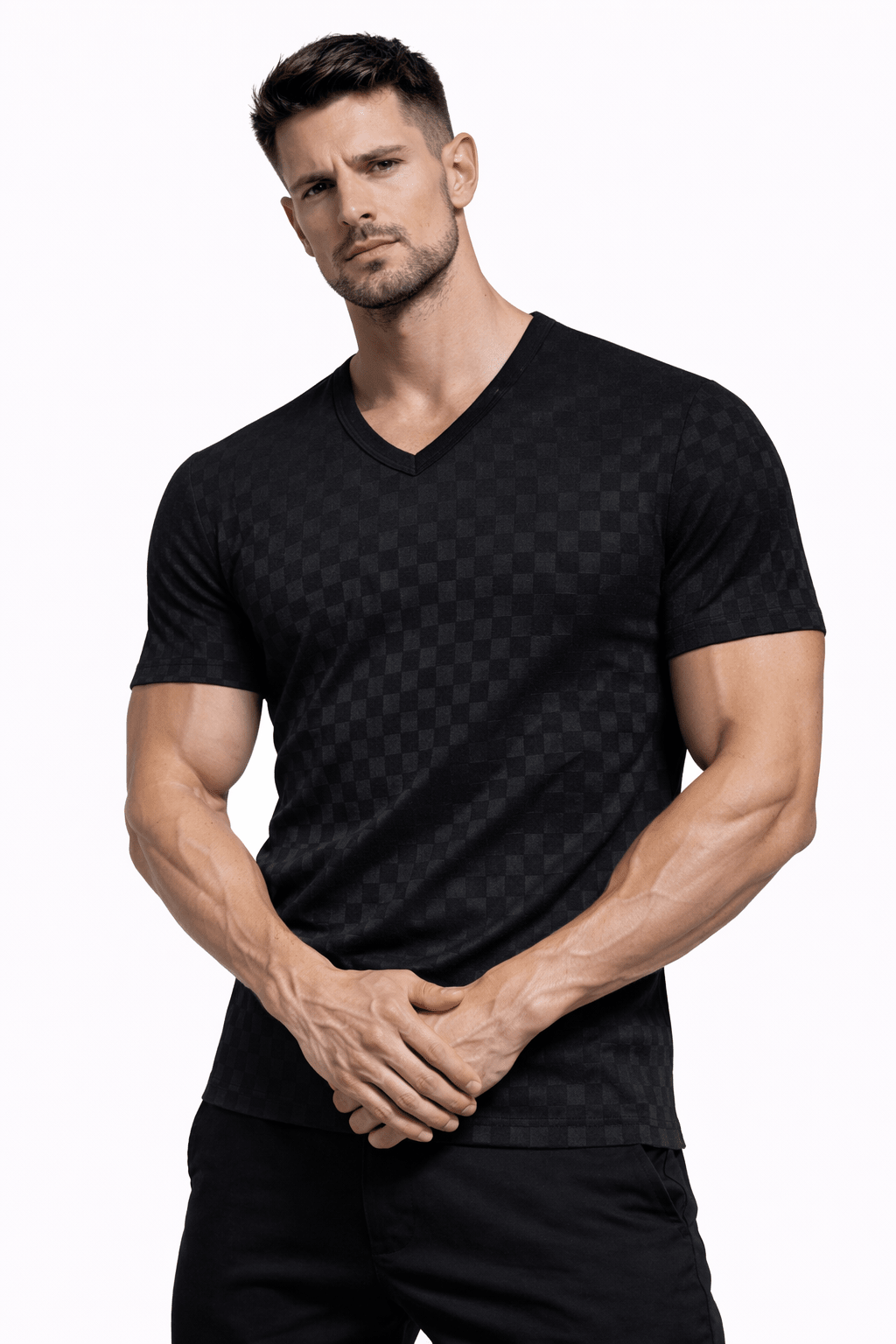 Camin - V - Neck T-Shirt for Men - Sarman Fashion - Wholesale Clothing Fashion Brand for Men from Canada