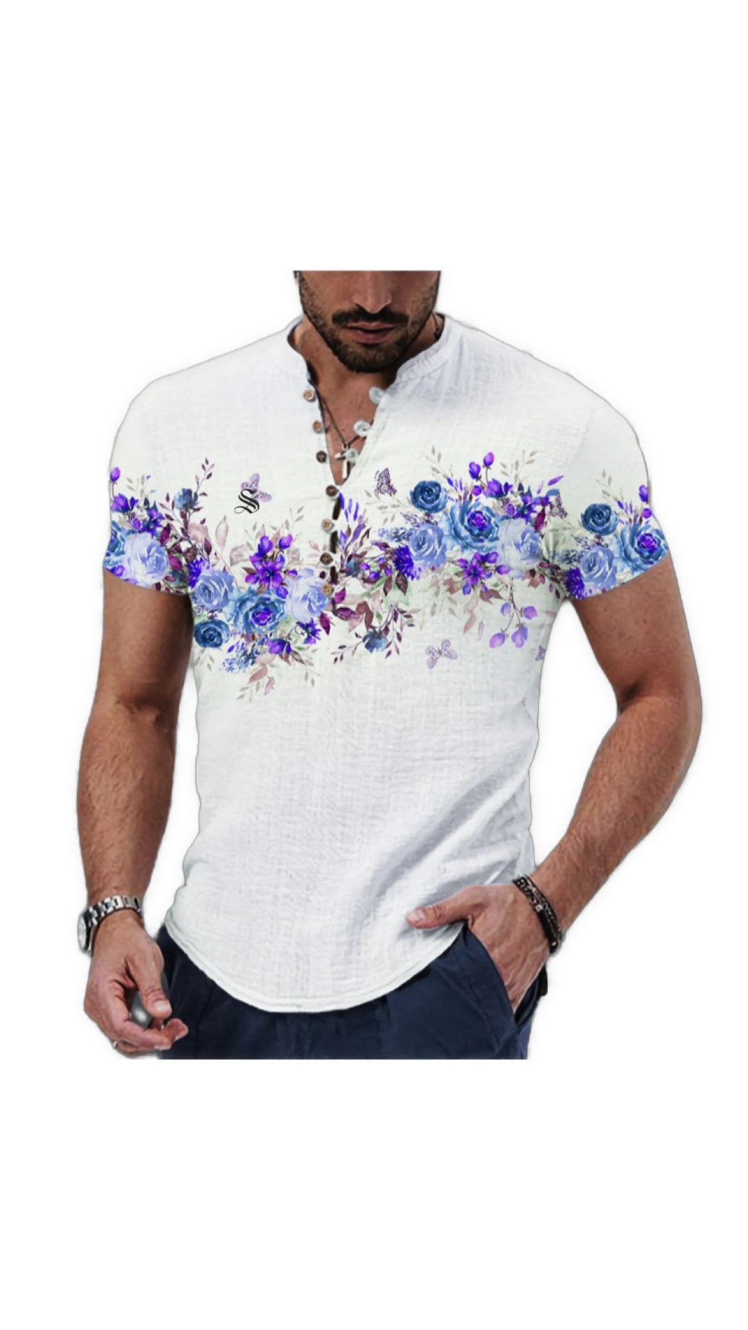 Ceba 3 - V - Neck T - Shirt for Men - Sarman Fashion - Wholesale Clothing Fashion Brand for Men from Canada