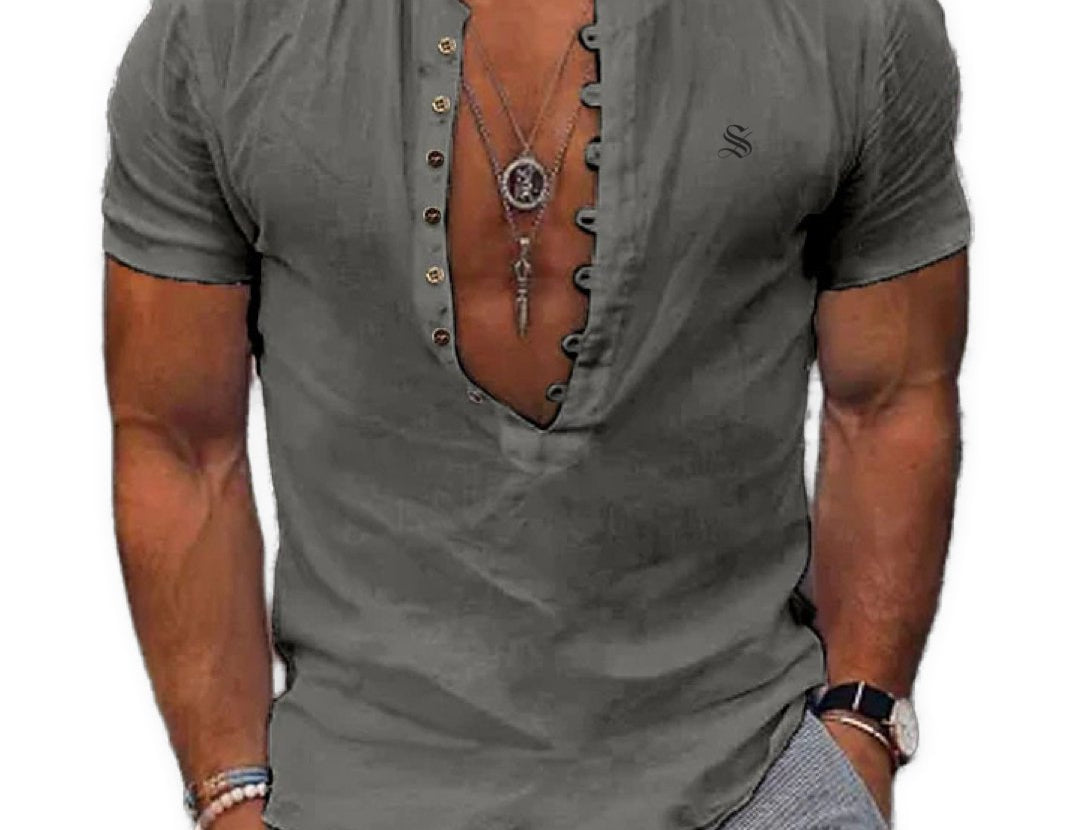 Ceba - V-Neck T-Shirt for Men - Sarman Fashion - Wholesale Clothing Fashion Brand for Men from Canada