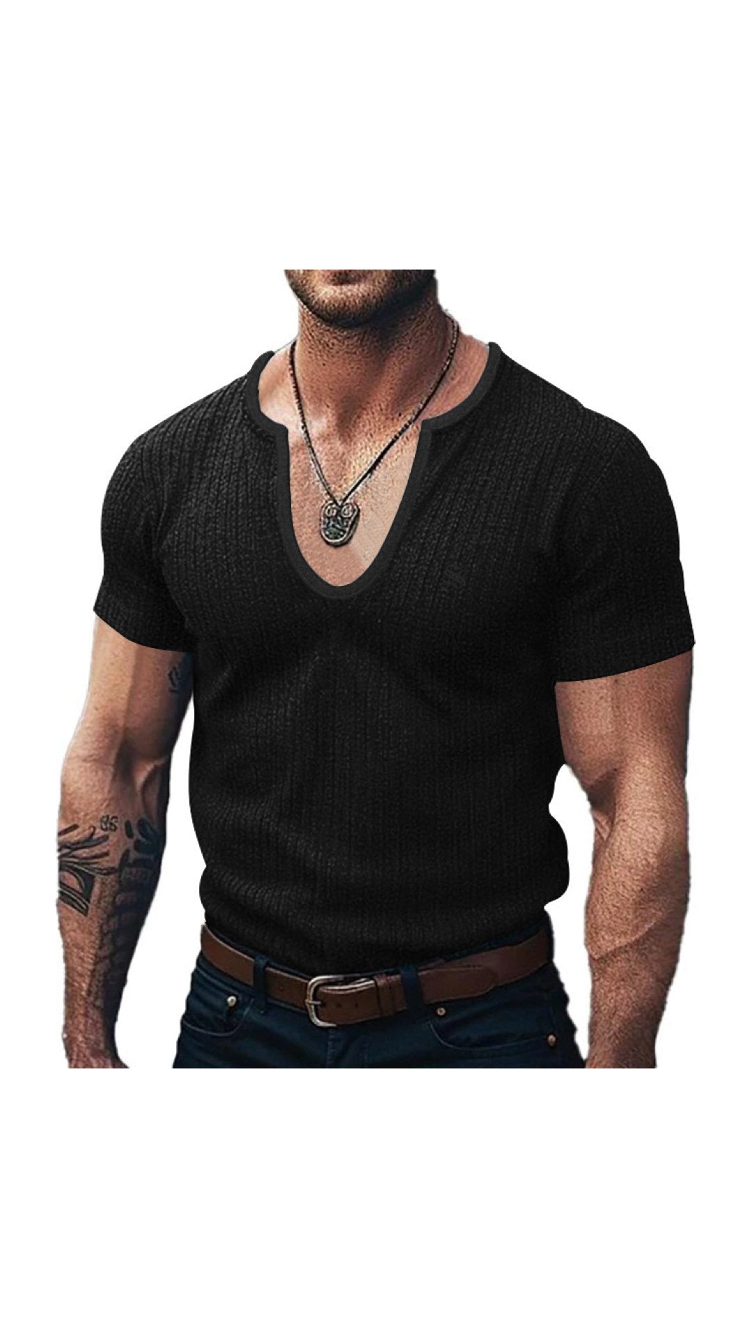 Charman 4 - V-Neck T-Shirt for Men - Sarman Fashion - Wholesale Clothing Fashion Brand for Men from Canada