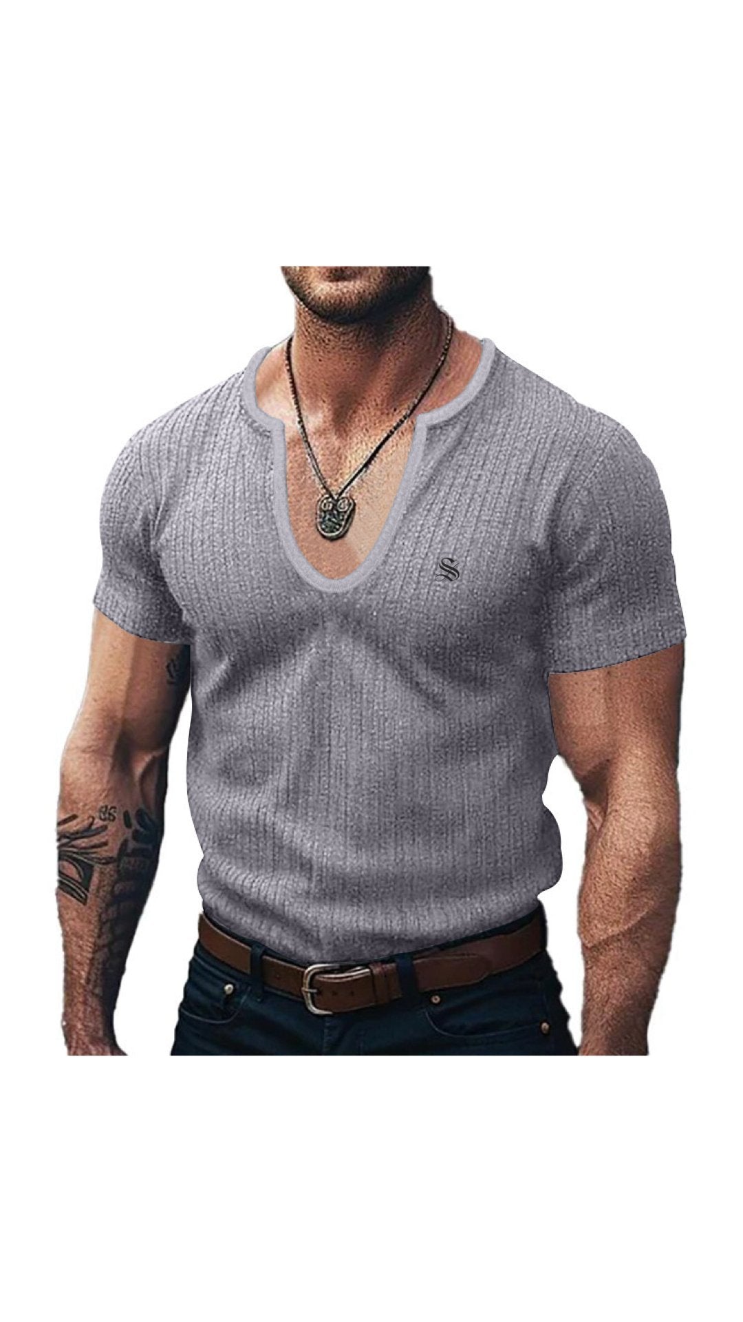 Charman 4 - V-Neck T-Shirt for Men - Sarman Fashion - Wholesale Clothing Fashion Brand for Men from Canada