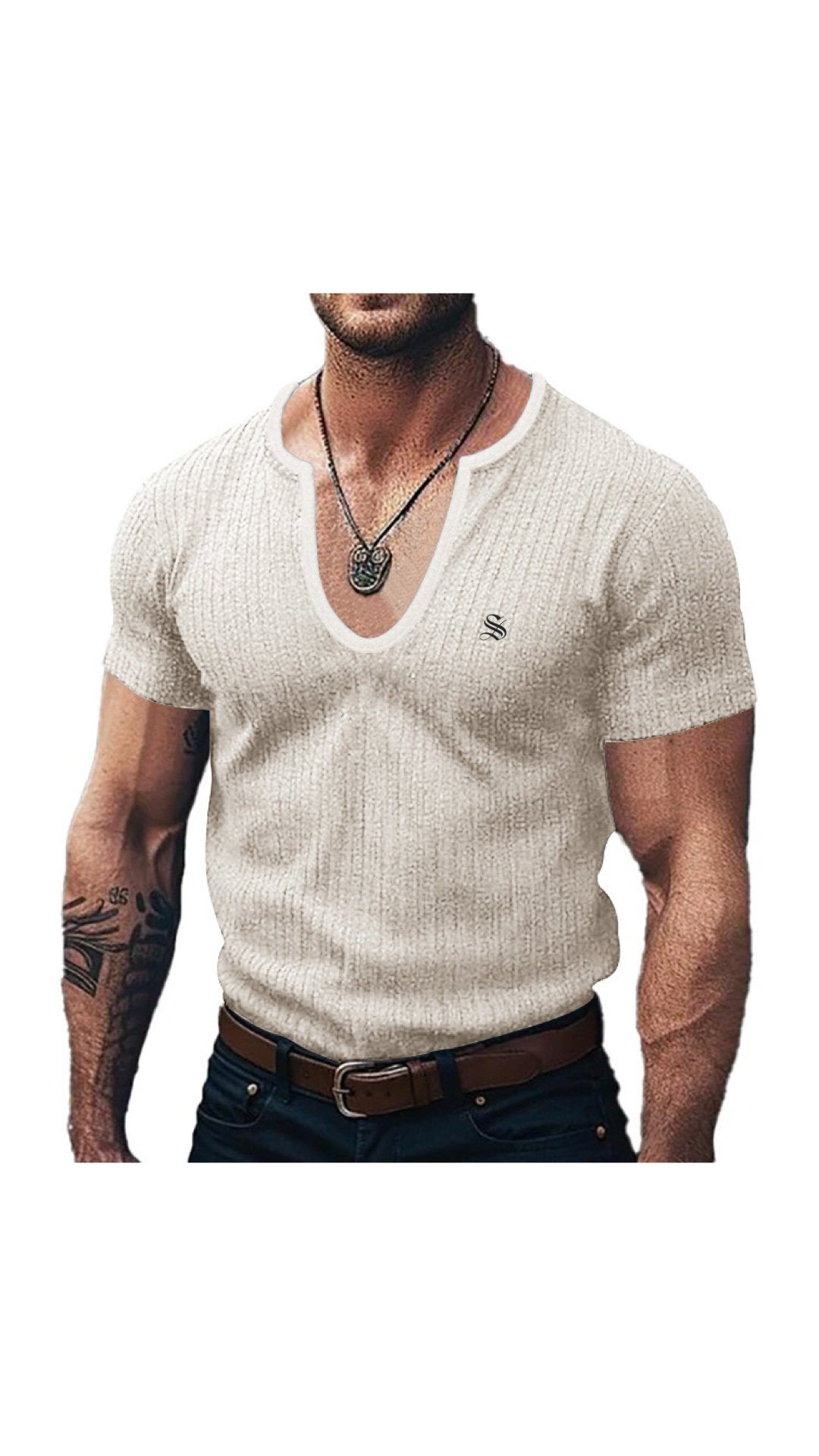 Charman 4 - V-Neck T-Shirt for Men - Sarman Fashion - Wholesale Clothing Fashion Brand for Men from Canada