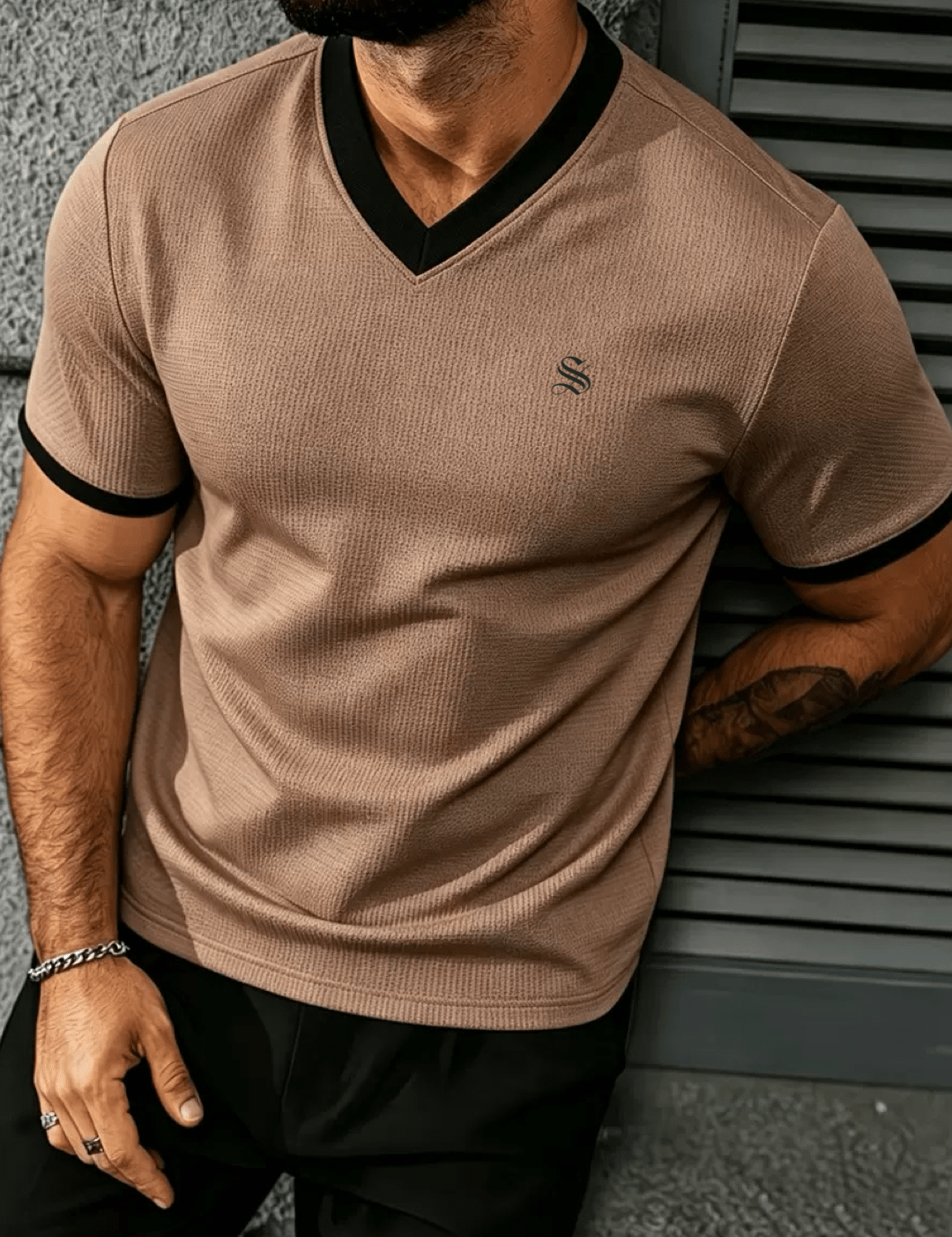 Charman 6 - V-Neck T-Shirt for Men - Sarman Fashion - Wholesale Clothing Fashion Brand for Men from Canada