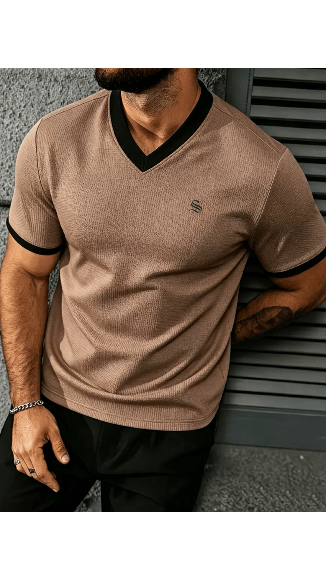 Charman 6 - V-Neck T-Shirt for Men - Sarman Fashion - Wholesale Clothing Fashion Brand for Men from Canada