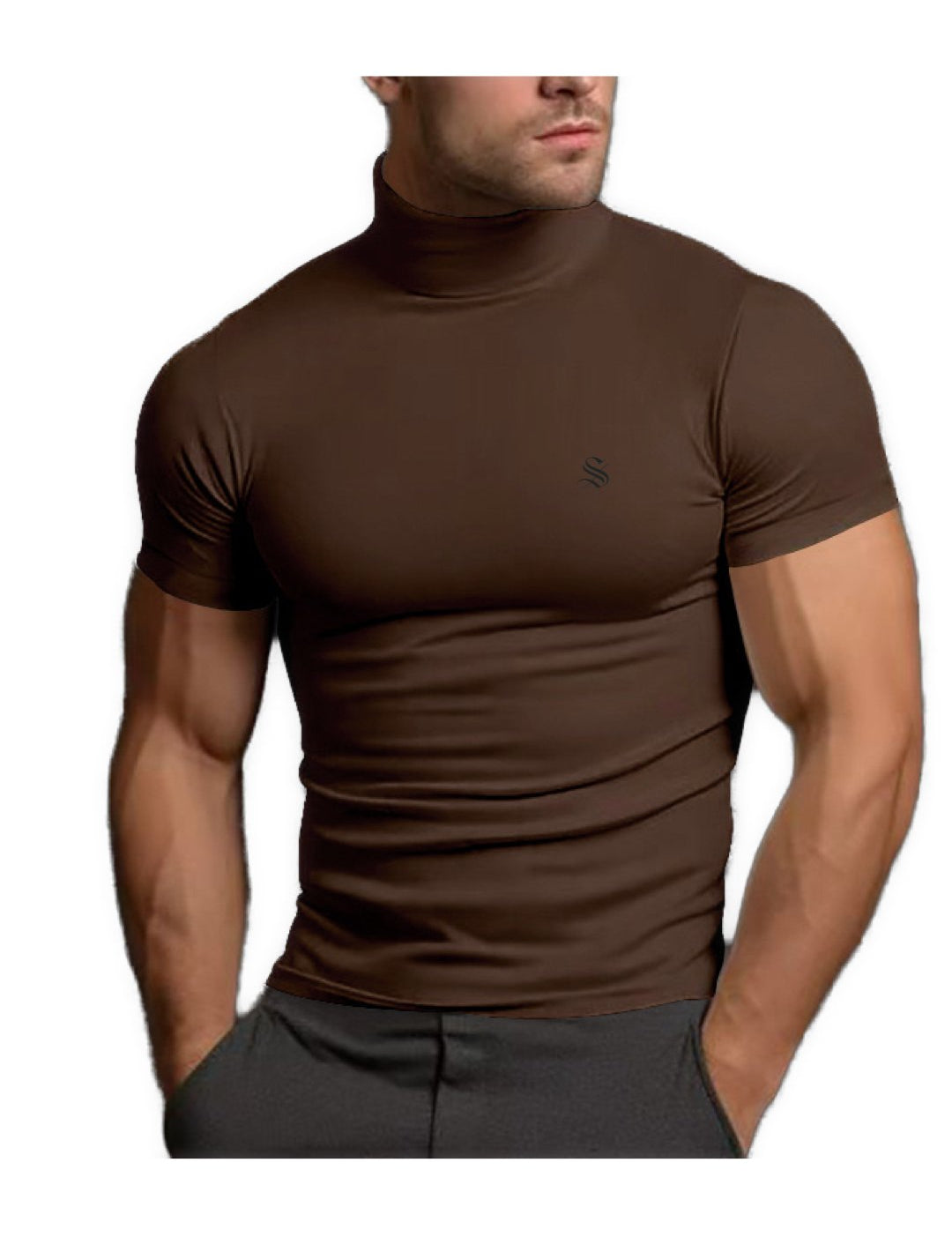 Classolo 2 - High Neck T - shirt for Men - Sarman Fashion - Wholesale Clothing Fashion Brand for Men from Canada