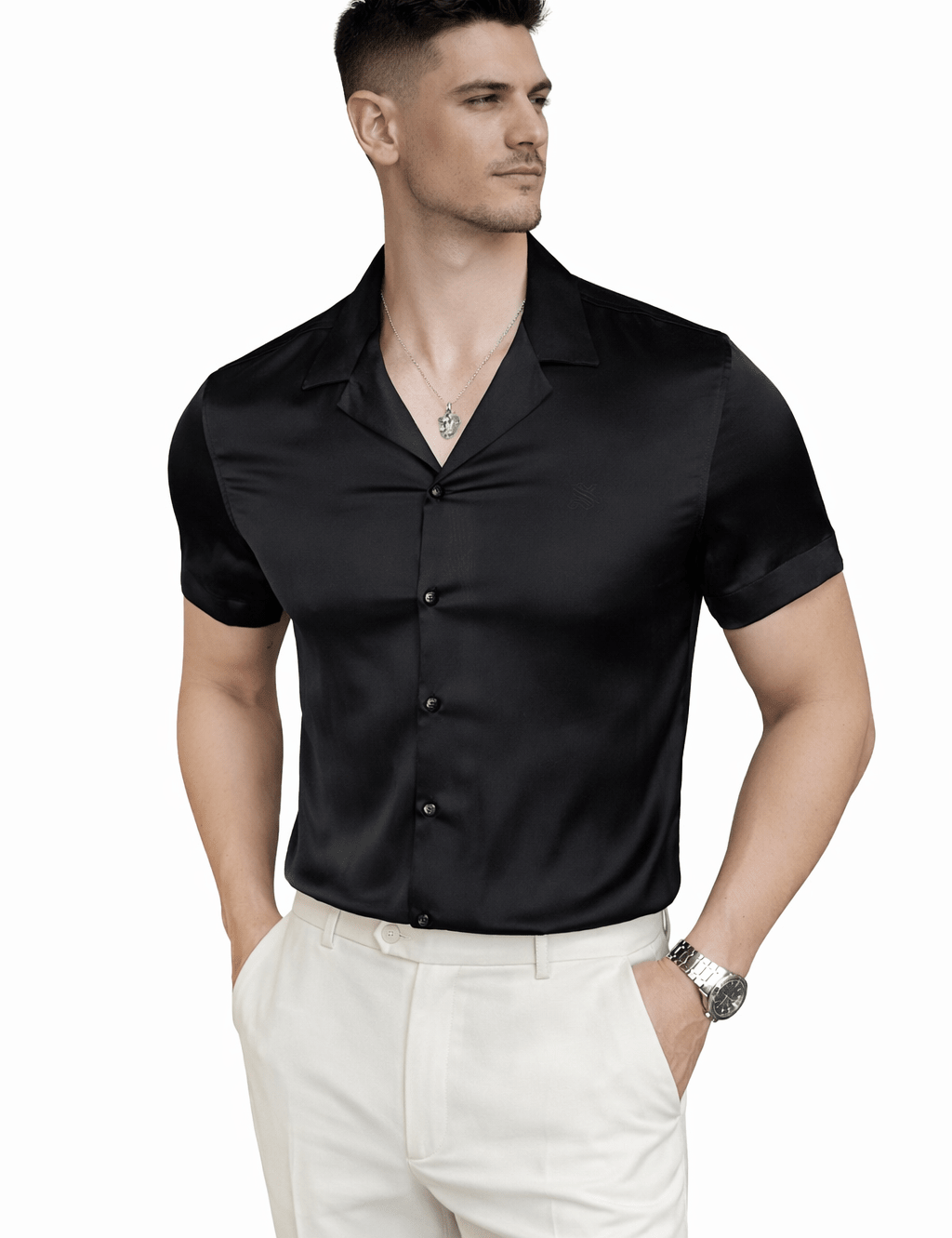 Clean C - Short Sleeves Shirt for Men - Sarman Fashion - Wholesale Clothing Fashion Brand for Men from Canada