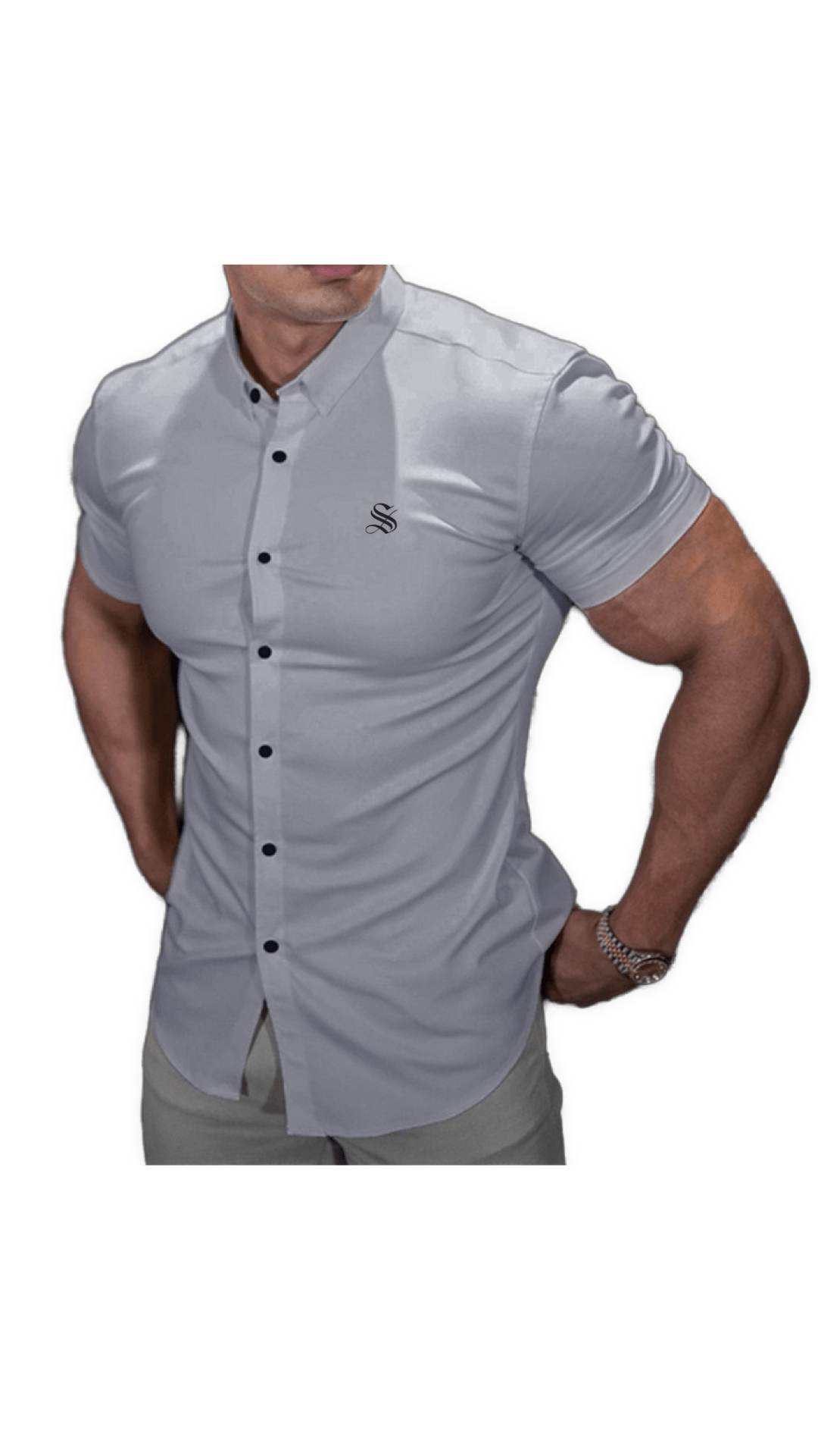 Clean Cut 11 - Short Sleeves Shirt for Men - Sarman Fashion - Wholesale Clothing Fashion Brand for Men from Canada