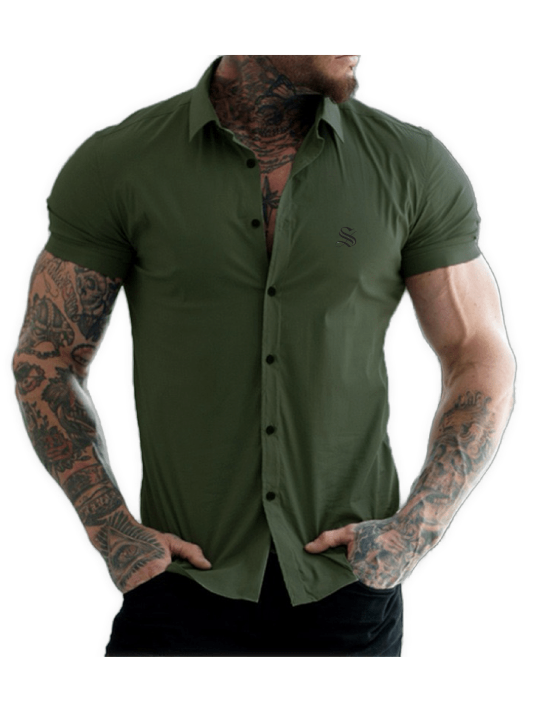 Clean Cut 11 - Short Sleeves Shirt for Men - Sarman Fashion - Wholesale Clothing Fashion Brand for Men from Canada