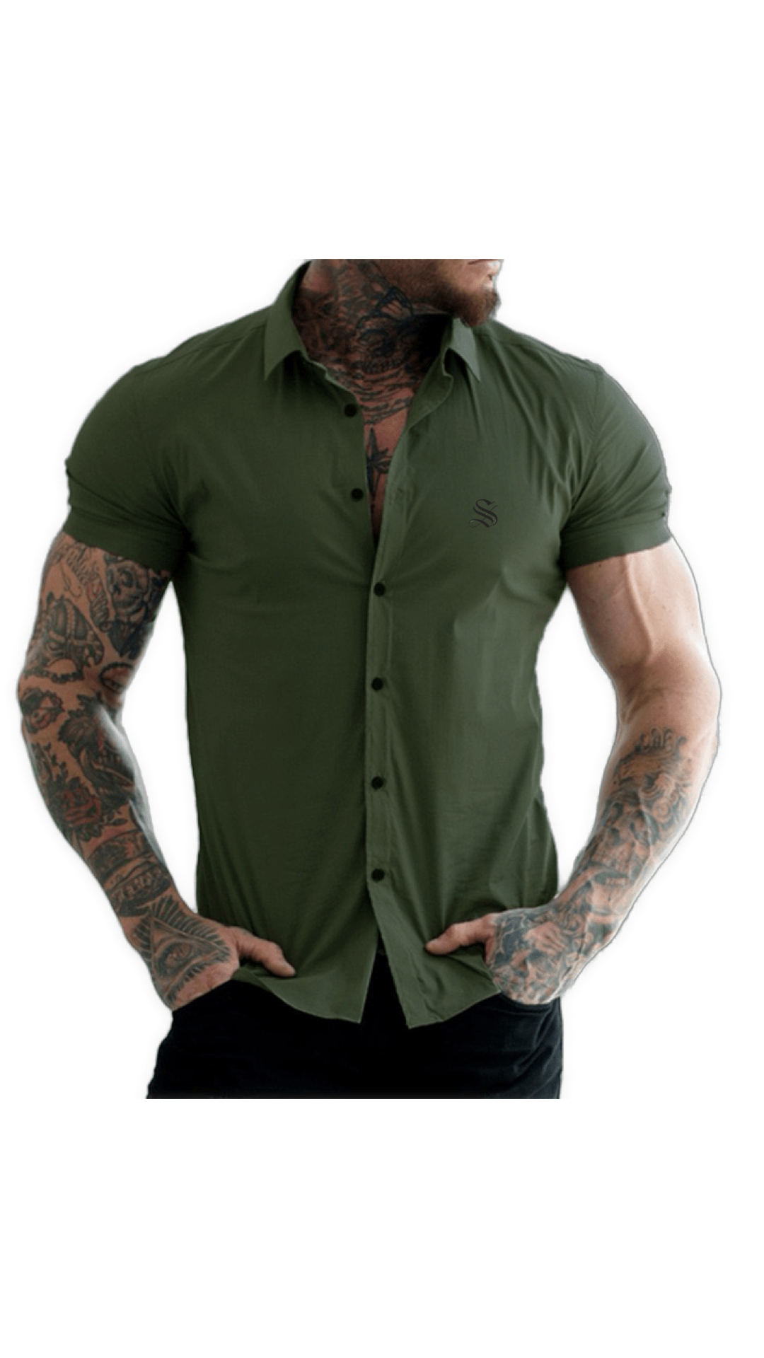 Clean Cut 11 - Short Sleeves Shirt for Men - Sarman Fashion - Wholesale Clothing Fashion Brand for Men from Canada