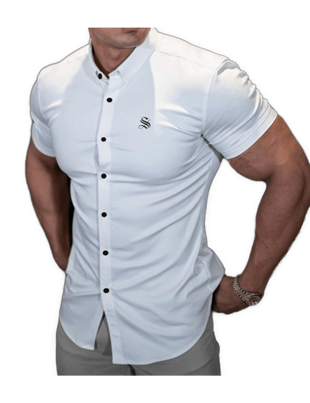 Clean Cut 11 - Short Sleeves Shirt for Men - Sarman Fashion - Wholesale Clothing Fashion Brand for Men from Canada