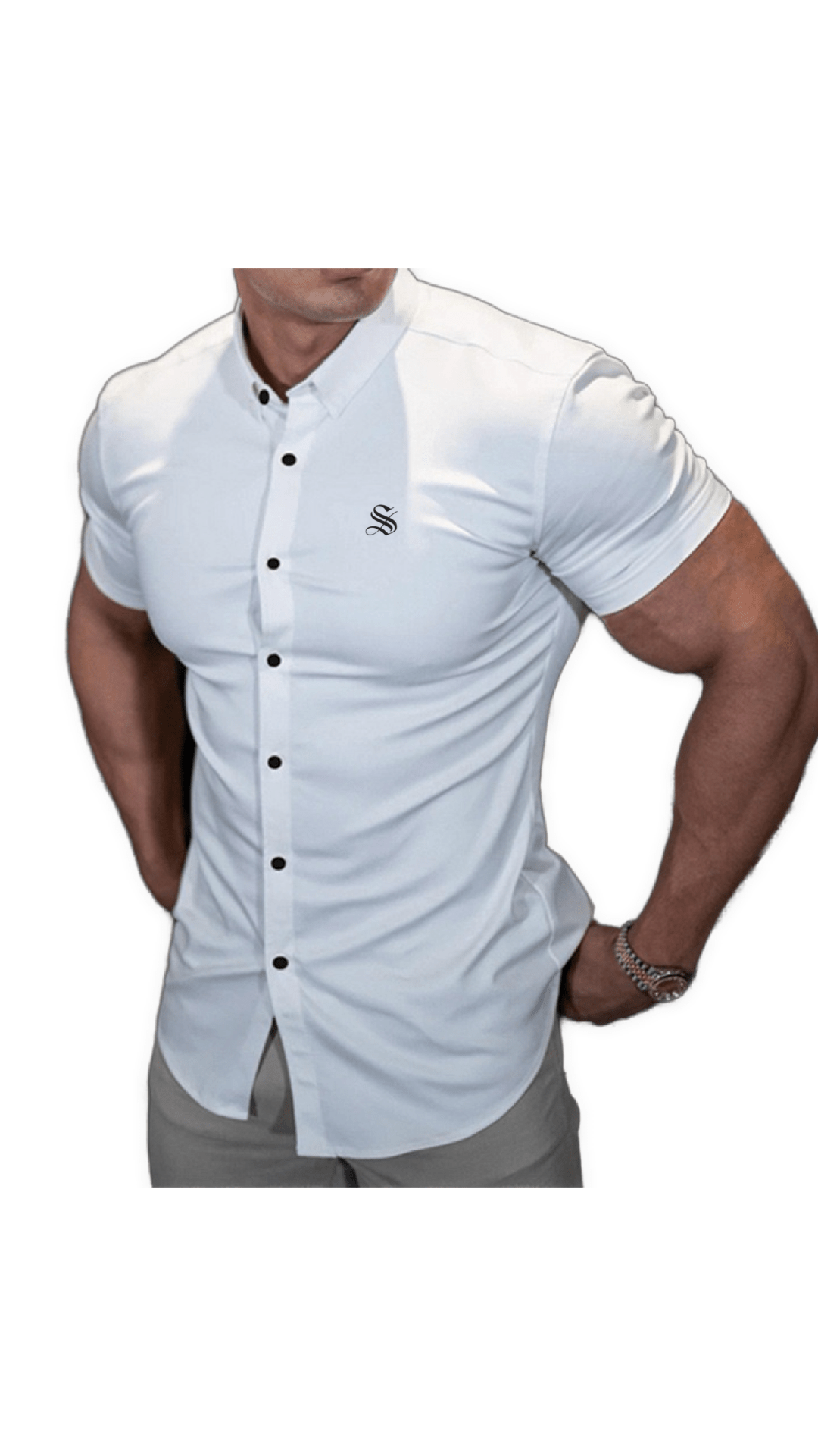 Clean Cut 11 - Short Sleeves Shirt for Men - Sarman Fashion - Wholesale Clothing Fashion Brand for Men from Canada