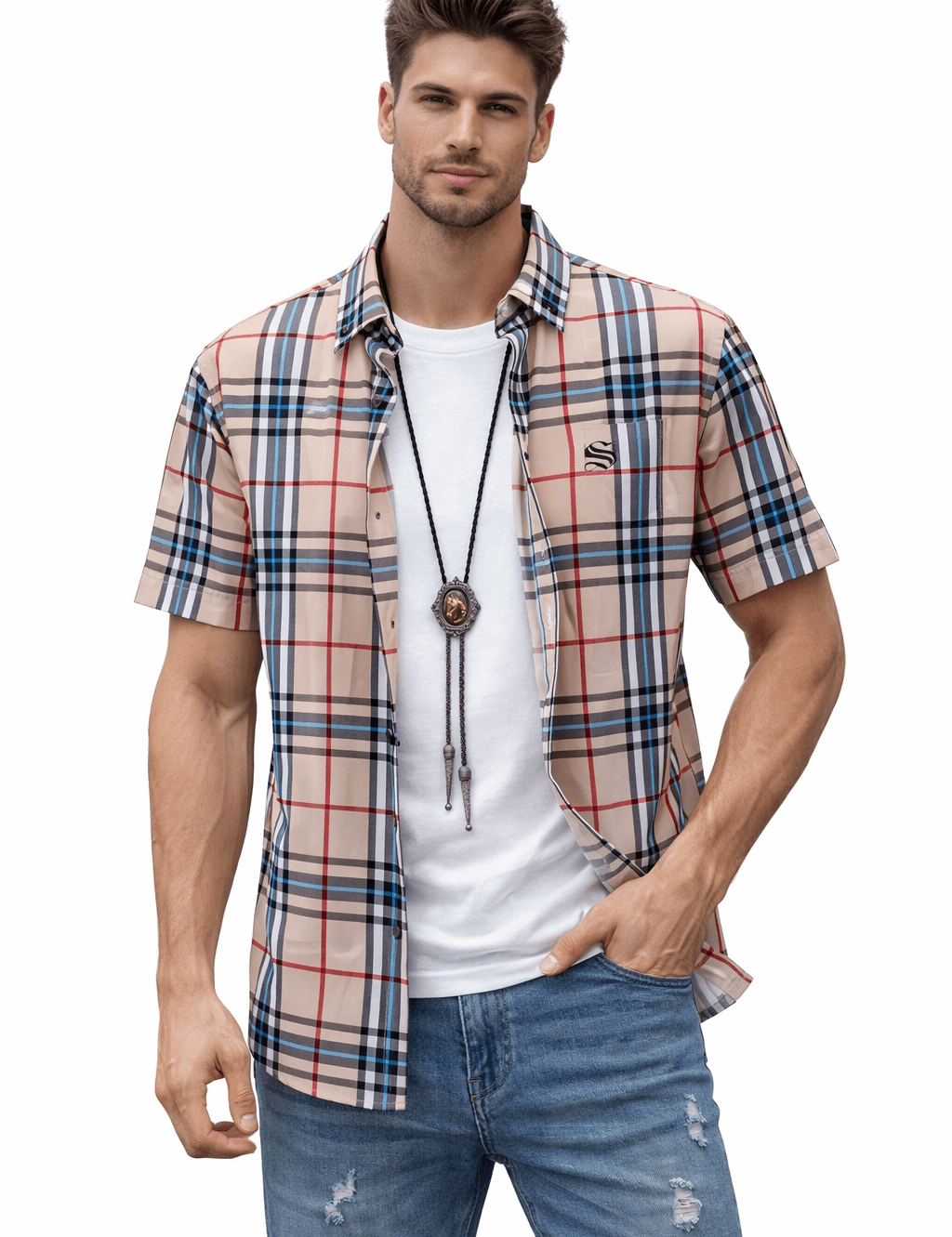 Clean Cut 12 - Short Sleeves Shirt for Men - Sarman Fashion - Wholesale Clothing Fashion Brand for Men from Canada