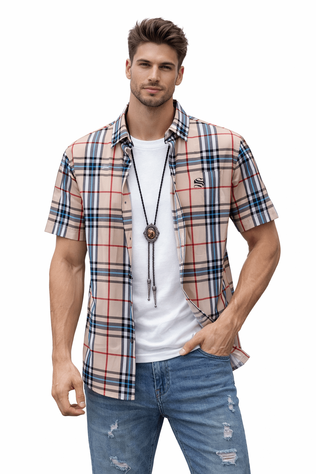 Clean Cut 12 - Short Sleeves Shirt for Men - Sarman Fashion - Wholesale Clothing Fashion Brand for Men from Canada