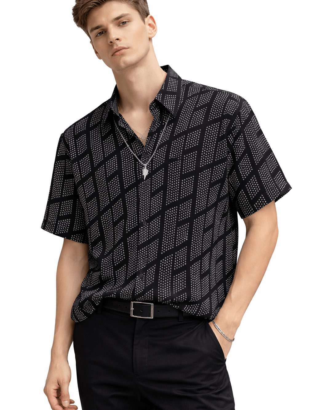 Clean Cut 14 - Short Sleeves Shirt for Men - Sarman Fashion - Wholesale Clothing Fashion Brand for Men from Canada