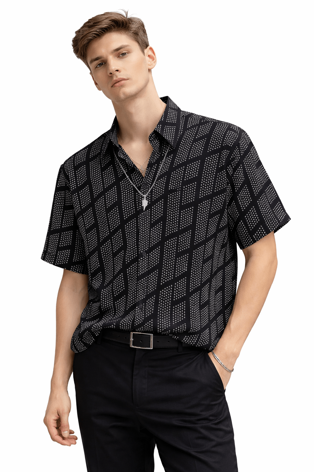 Clean Cut 14 - Short Sleeves Shirt for Men - Sarman Fashion - Wholesale Clothing Fashion Brand for Men from Canada