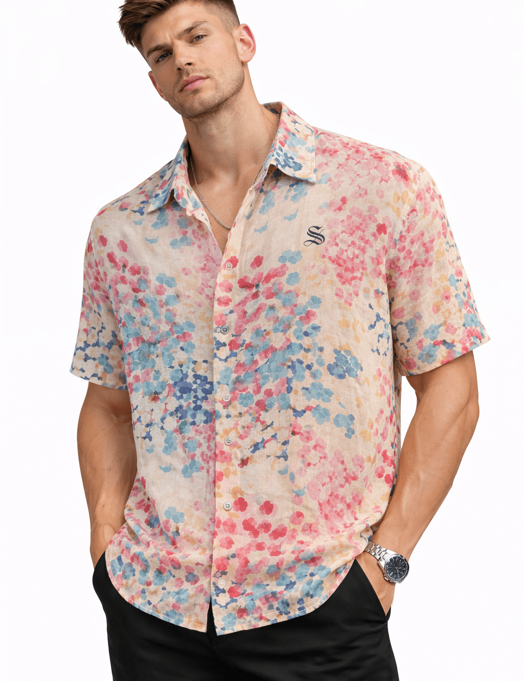 Clean Cut 17 - Short Sleeves Shirt for Men - Sarman Fashion - Wholesale Clothing Fashion Brand for Men from Canada