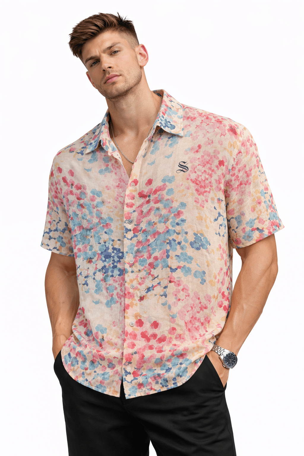 Clean Cut 17 - Short Sleeves Shirt for Men - Sarman Fashion - Wholesale Clothing Fashion Brand for Men from Canada