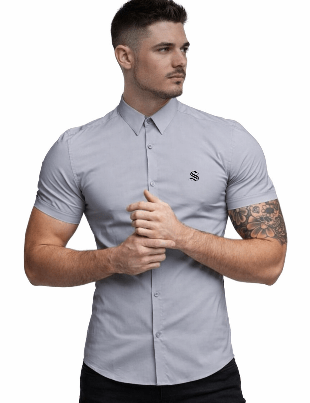 Clean Cut 4 - Short Sleeves Shirt for Men - Sarman Fashion - Wholesale Clothing Fashion Brand for Men from Canada