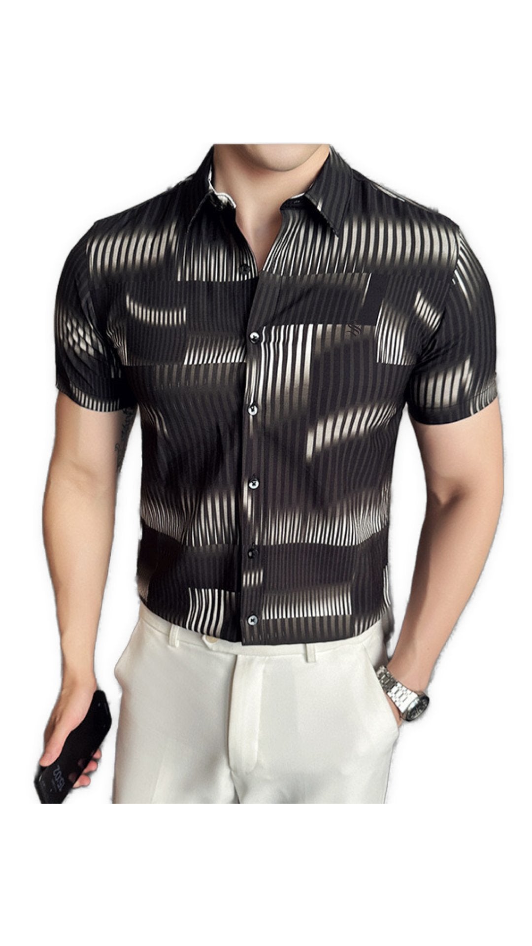 Clean Cut 8 - Short Sleeves Shirt for Men - Sarman Fashion - Wholesale Clothing Fashion Brand for Men from Canada